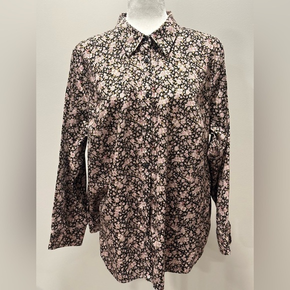 Chaps Women’s Long Sleeve Button Down Floral Pattern Shirt Size 1X - Picture 1 of 6